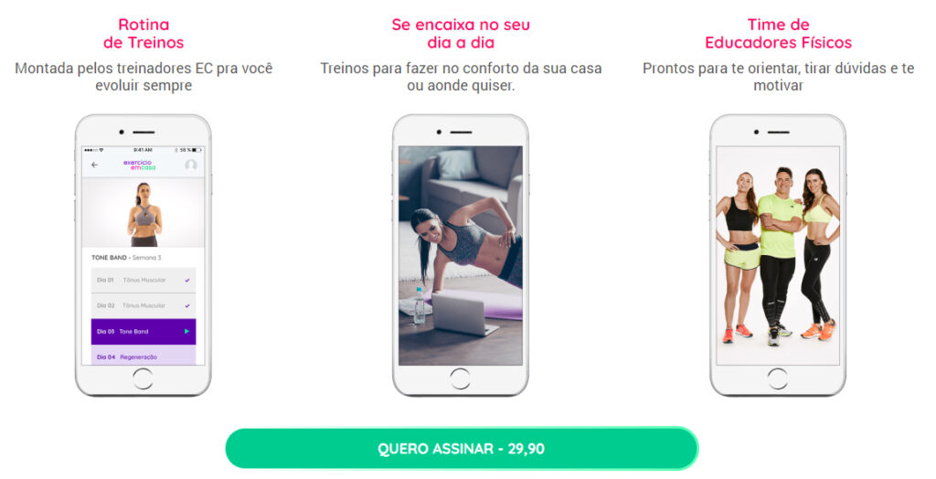 Landing Page Treinamento em casa